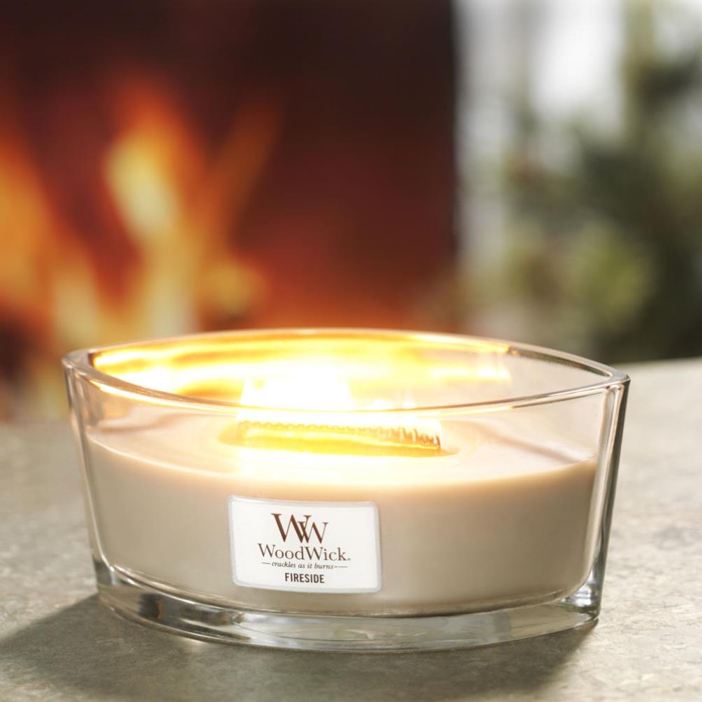 WoodWick Fireside HearthWick Ellipse Jar Candle Extra Image 3
